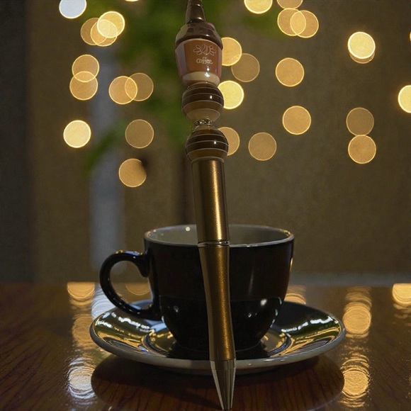 Chic Gold and Brown Decorative Pen - Picture 5 of 6